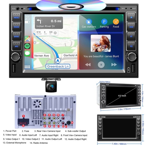 Autoradio doppio 2din - 6,2",