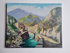 VINCENZO LARICCHIA NAPOLI 1940-2017   OLIO SU TELA PAESAGGIO 40X50CM