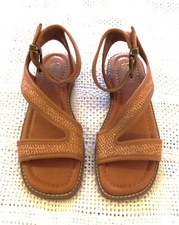 NUOVI SANDALI CROWN VINTAGE cinturino alla caviglia Taria marrone chiaro marrone chiaro 6,5/37 NUOVI!!