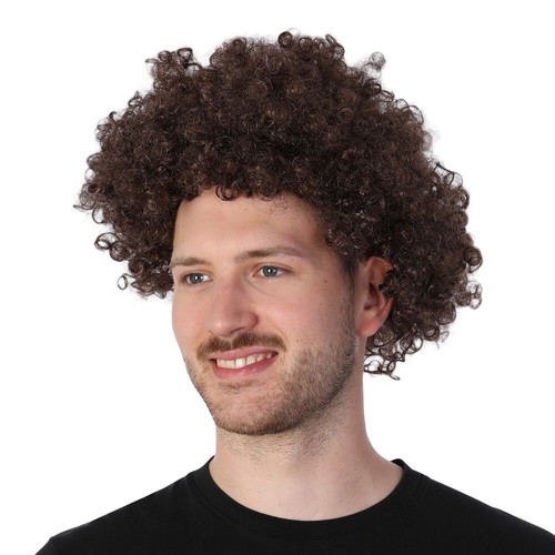 Parrucca marrone afro capelli