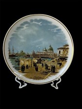 Piatto del buon ricordo da collezione di ceramica "Souvenir VENEZIA" DIAM 25 cm.
