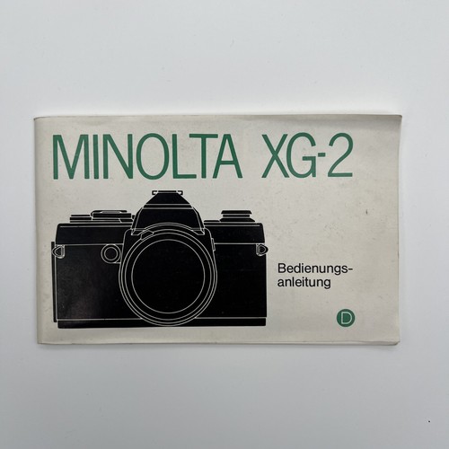 Minolta manuale di - minolta, xg-2