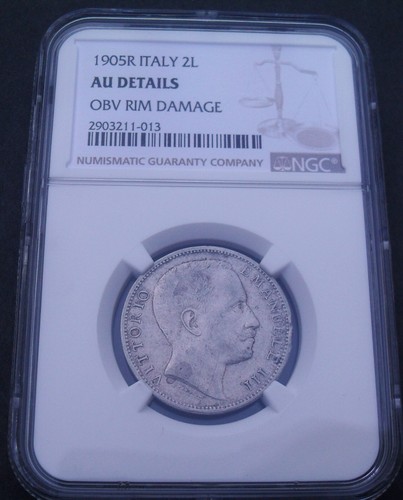 1905 italy lire ngc au - ,