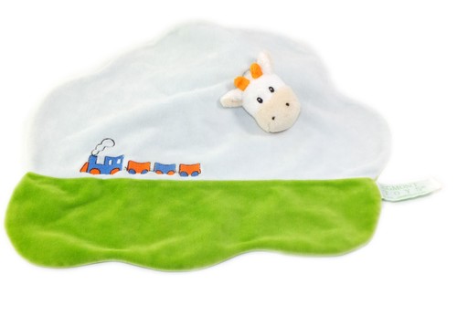 Doudou vache train - doudou, vert