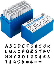 42PCS 3 Mm Timbro in Metallo Con Lettere E Numeri, Effetto Opaco Punzoni per Met