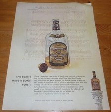 1965 VINTAGE LARGE AD CHIVAS