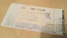 BIGLIETTO CONCERTO U2, MILANO, 7 Luglio 2009, 1* Anello Rosso