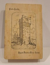 Scatola di LEGNO antica PUBBLICITA' FRUTTA CANDITA AUGUSTO VINCENZO BESIO SAVONA