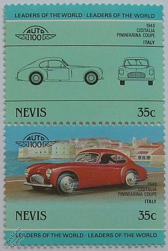 Francobolli auto cisitalia - francobolli,