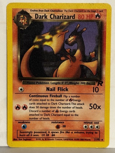 Dark charizard non holo team - holo,