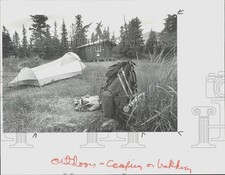1983 Press Photo Tent outside