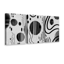 Set di 3 Quadri Astratti in