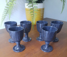 6 x Black Grey Onyx Marble