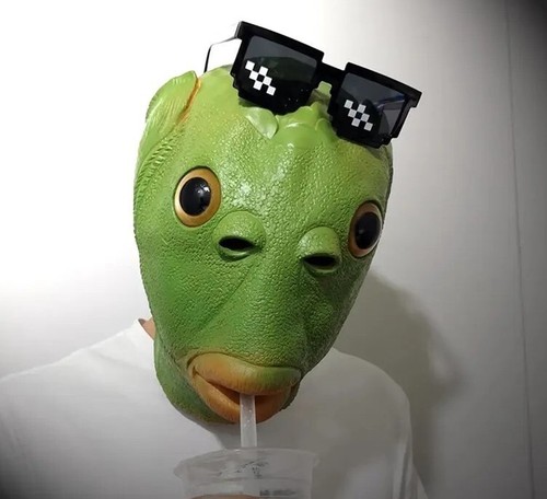 Maschera testa pesce - maschera,