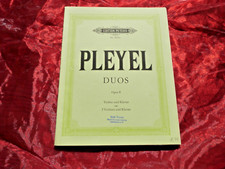 PLEYEL Duos opus 8 spartiti per violino e pianoforte edizione Peters 2970a