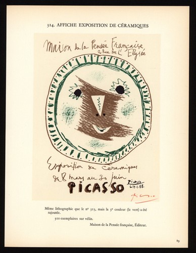 Hand signed pablo picasso - by,