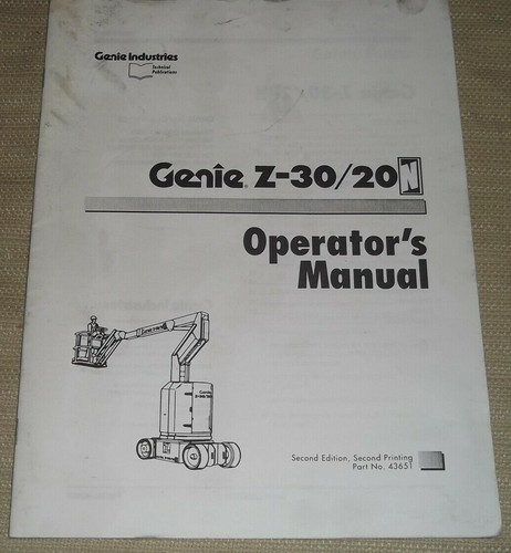 Genie 20n manuale - z-30/20n,
