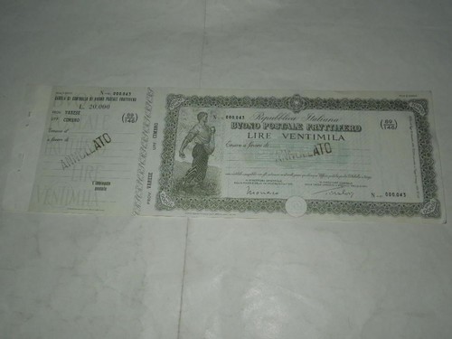 Buono postale fruttifero - buono,