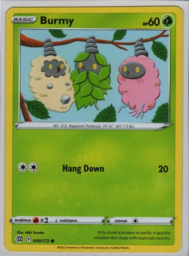 Carta pokémon burmy - carta,