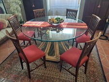 Tavolo tondo in cristallo