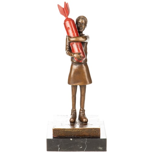 Scultura bronzo bomb hugger - bomb,