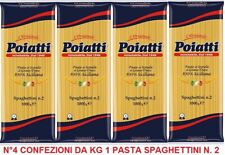 PASTA SPAGHETTINI DI SEMOLA DI GRANO DURO SICILIANO 100% POIATTI N° 2  KG 4
