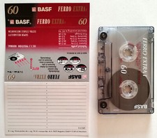 Mc Basf Ferro Extra I 60 Musicassetta Vintage Compact Audio Cassette Usata G