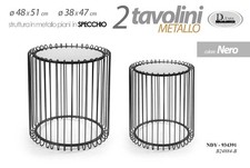 Set tavolini tondi metallo - set,