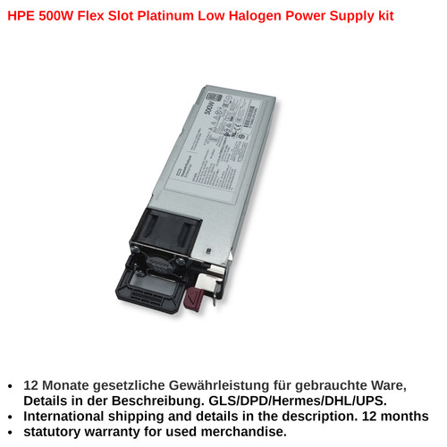 Alimentatore hpe 500w - hpe,