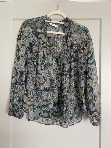 Blusa zara trasparente - zara, stampa