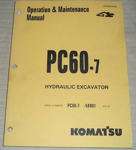Komatsu pc60 manuale uso - pc60-7,