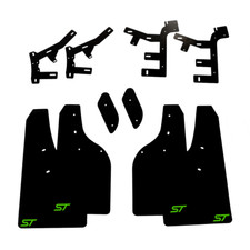 Ford Fiesta Mk7 7.5 ST180 Parafanghi Neri + Verdi Logo ST 4mm PVC Paraurti Rally