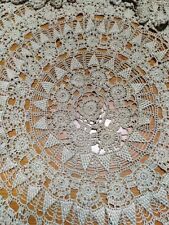 Centrotavola Rotondo  Fatto A mano All'uncinetto ECRU DIAMETRO 100