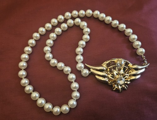Collana perle vintage con - collana,