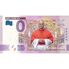 0 € ZERO EURO SOUVENIR BANCONOTA PAPA LEONE XIV 2025 - SUBITO DISPONIBILE