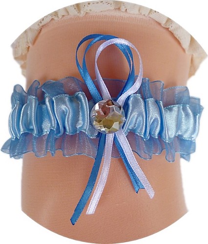 Giarrettiera sposa blu azzurro