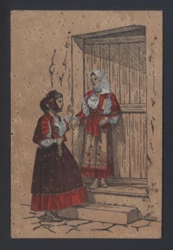 F835 cartolina costumi di - f835,