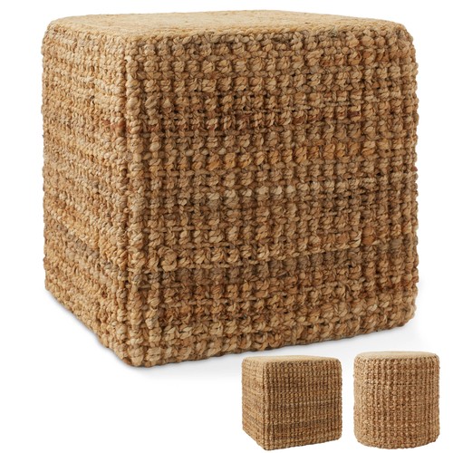 Seagrass pouf ottoman - seagrass,