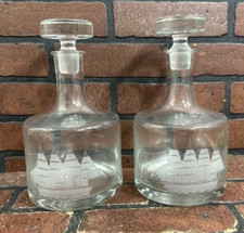 Coppia Decanter Vetro Barca a