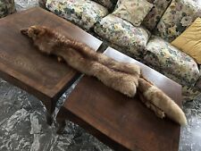 Collo Stola Scialle vera Pelliccia Volpe lunghezza 120 cm colore naturale