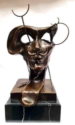 Ritratto astratto bronzo - ritratto, in