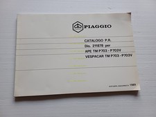 Piaggio APE - Vespacar TM P703 - P703V 1989 catalogo ricambi italiano originale
