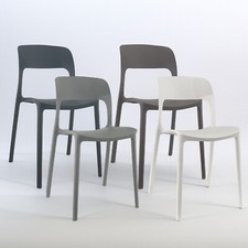 SEDIA IN POLIPROPILENE ERGONOMICA DESIGN ESTERNO ED INTERNO IMPILABILE MODERNA