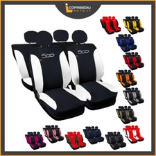Coprisedili auto compatibili 500 bicolore sedile posteriore Intero o 50/50