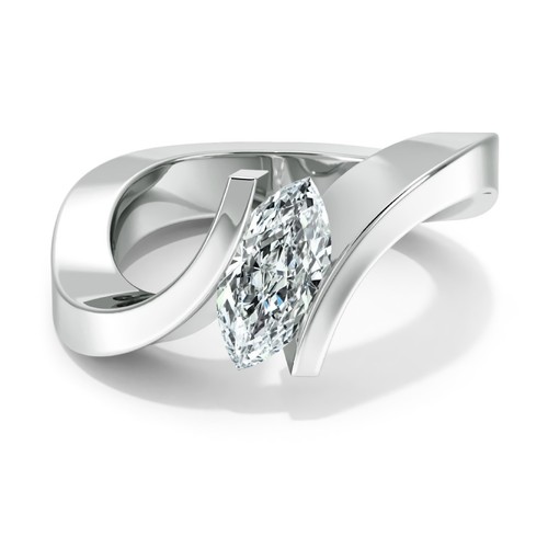 Anello oro bianco - bianco, 18