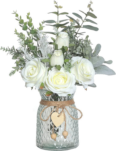 Fiori finti con vaso - fiori, rose