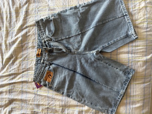 Embroidered denim jorts baggy - embroidered,