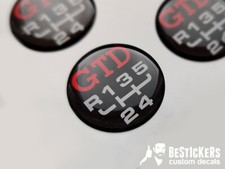 1 Adesivo per Golf III GTD mk3 3 pomello cambio marce gears gearknob schaltknauf