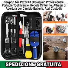 147pz Kit Orologiaio Professionale, Togli Maglie, Attrezzi per Cambio Batteria