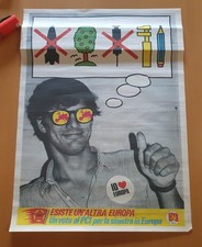 Manifesto PCI Elezioni Europee 1984 Originale D'epoca 